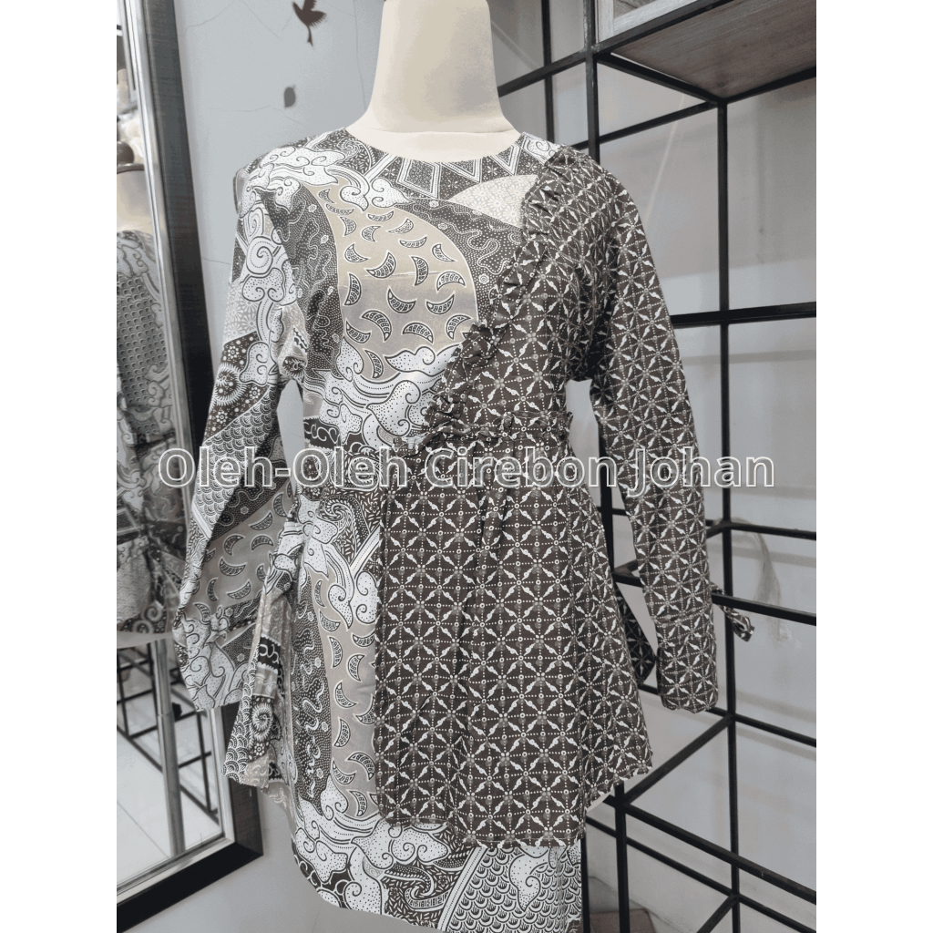 Blus Batik Wanita - Blus Batik Cantik - Blus Batik Lengan Panjang - Blus Batik Cirebon