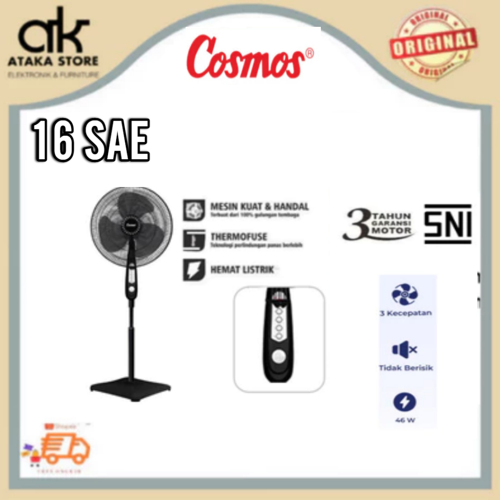 Kipas Cosmos Berdiri 16SAE Kipas Angin Berdiri Cosmos 16 Inch Stand Fan Cosmos