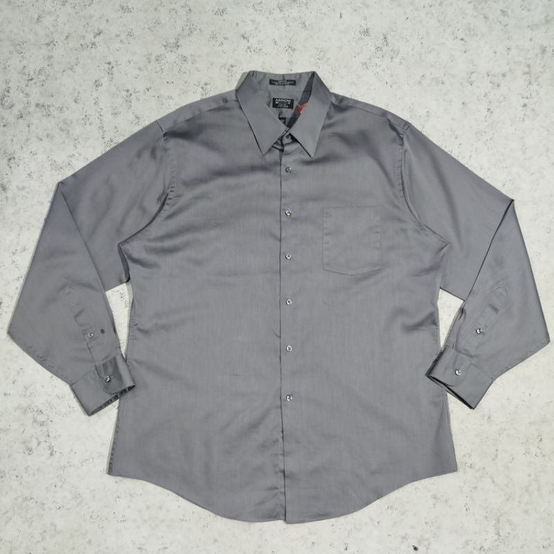 Kemeja lengan panjang ARROW abu-abu polos