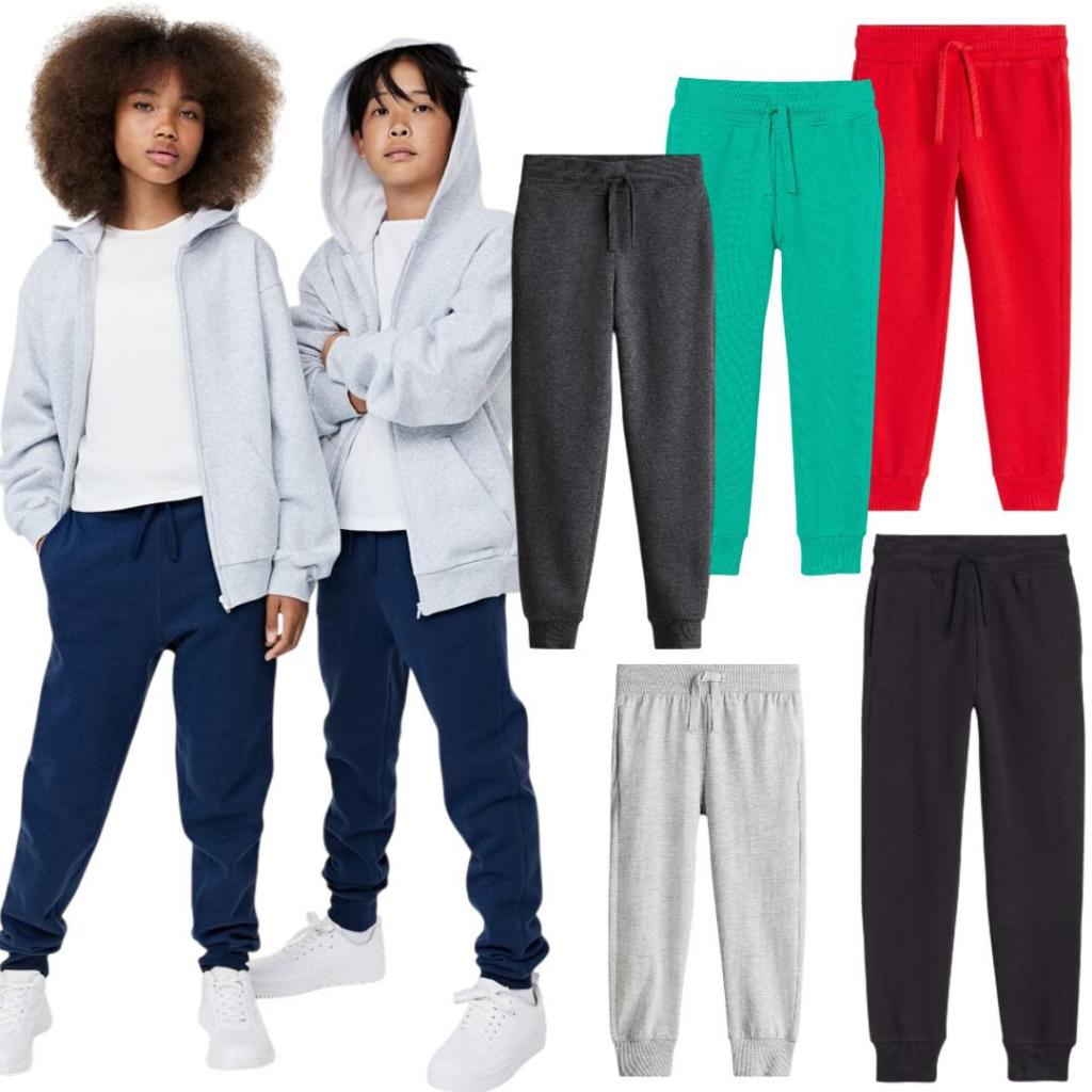 [17152] HM Celana Jogger basic polos Anak Cowok pant kids fleece unisex