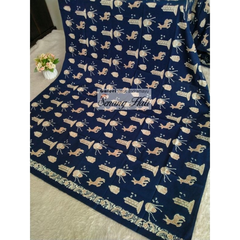 Kain batik cap motif Indramayu kekinian "Topeng"
