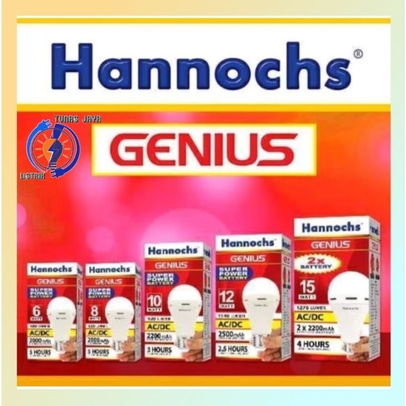 HANNOCHS Lampu LED 10 Watt / 8 Watt / 6 Watt / GENIUS
