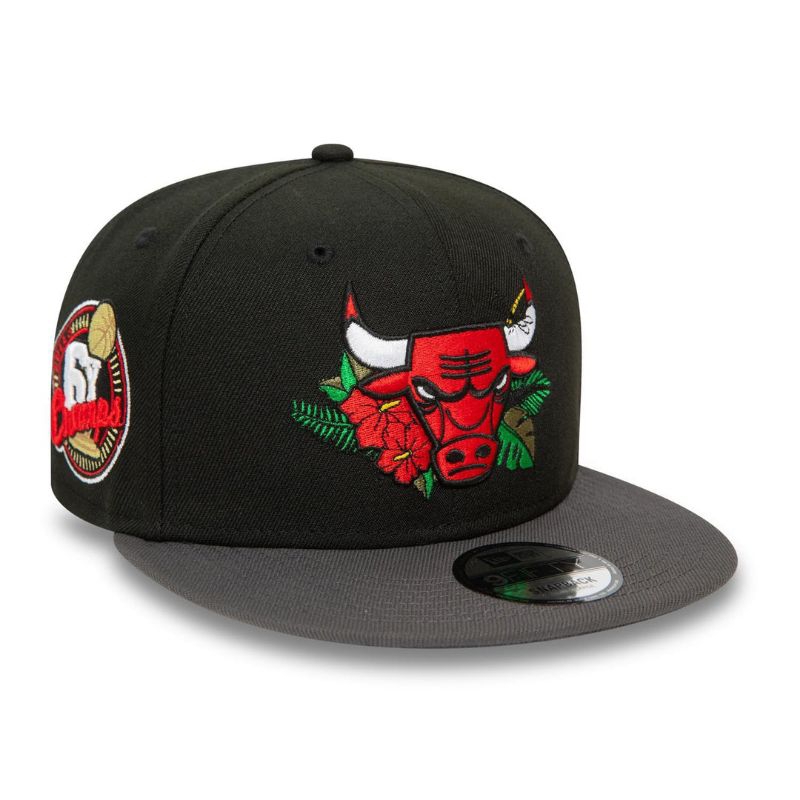 Topi New Era Cap Chicago Bulls Floral 9Fifty Snapback Original