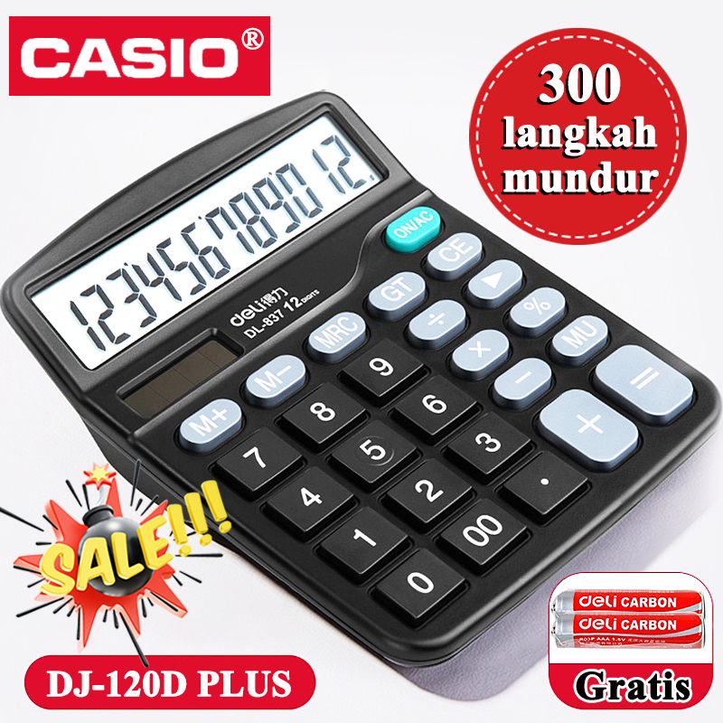 

CASIO Desktop Calculator /Kalkulator kerja Casio ilmiah MJ-120D PLUS/DJ-120D PLUS Kalkulator Casio Scientific Calculator Kalkulator Meja Check Correct 100% asli