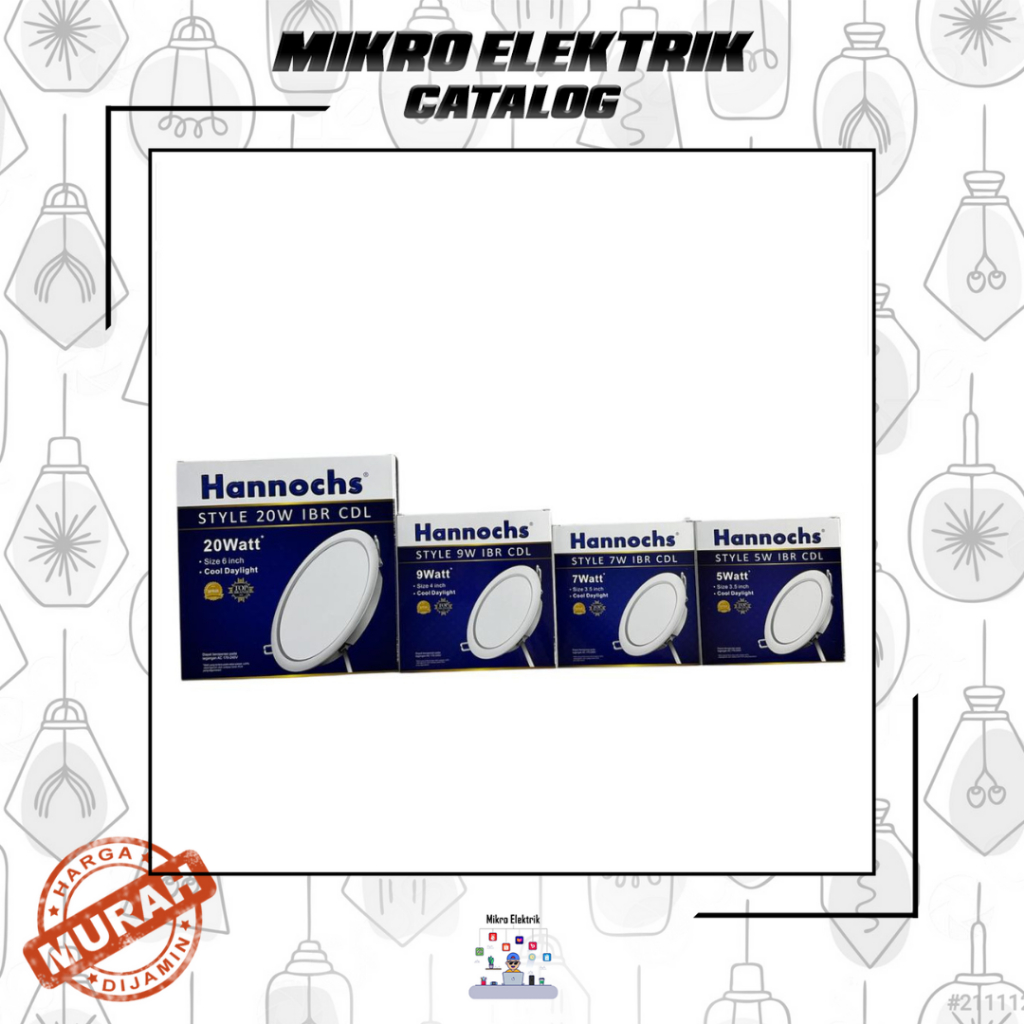 Lampu Downlight / LED Panel HANNOCHS Style IBR Putih