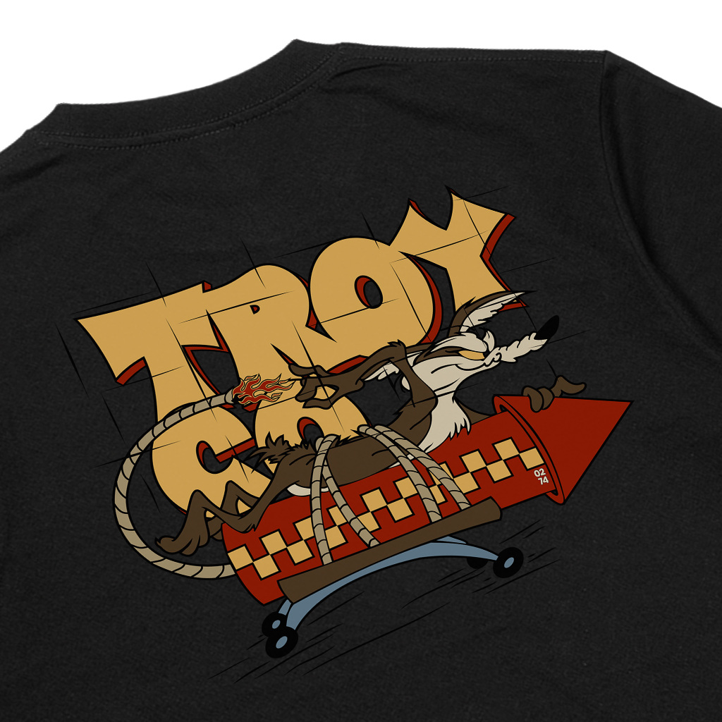 Troy Company Tshirt Black Rocket Coyote - Kaos Lengan Pendek Kaos Hitam MTD 2762