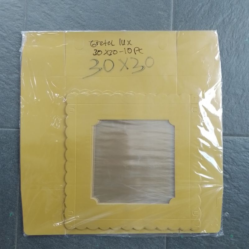 Dus Gretel Lux Dus Kue Bolu Hansel | 20x20 | 25x25 | 28x28 | 30x30 | Gold Kotak ( Pak 10 Pcs ) [ Ori