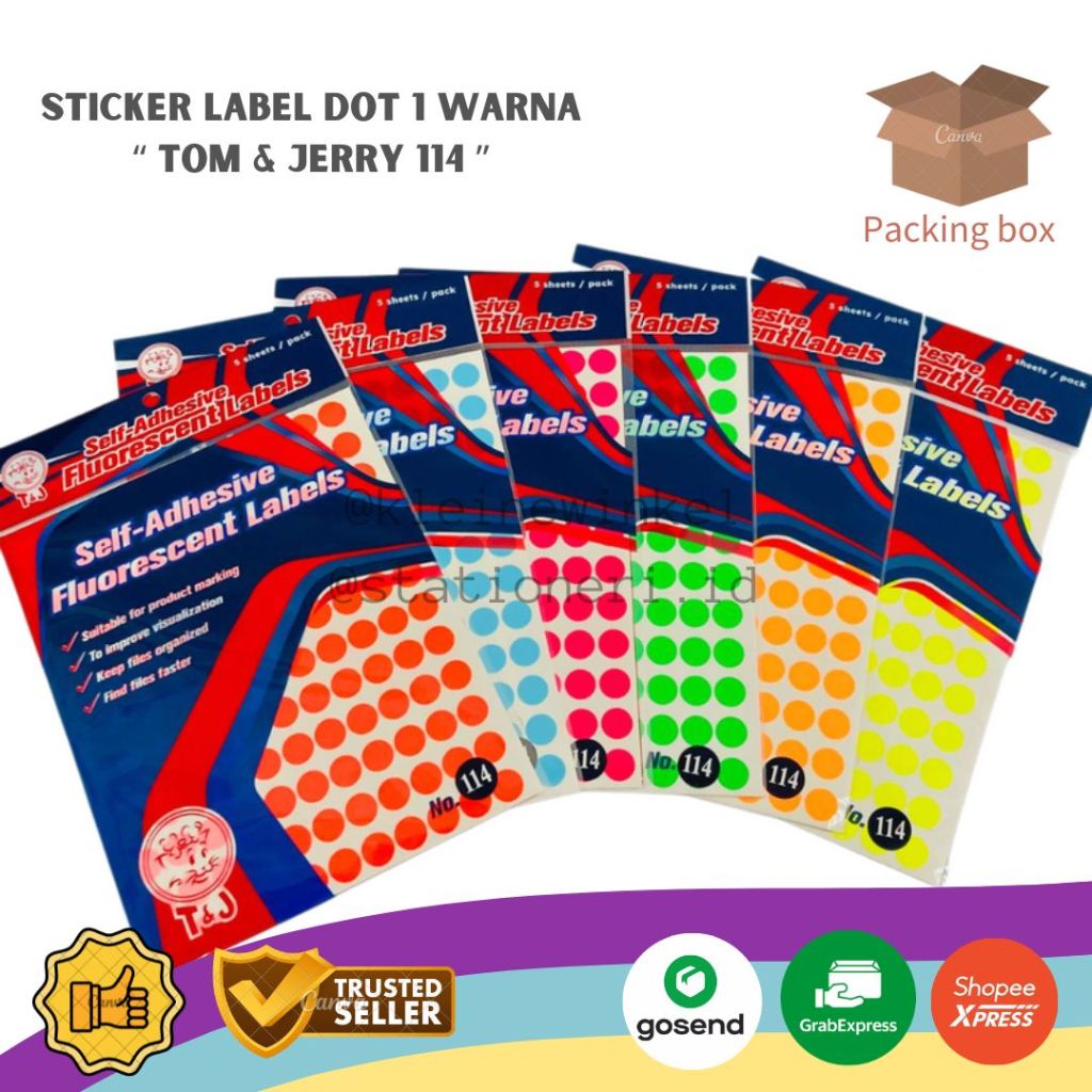 

Sticker Label Dot 1 Warna TOM & JERRY 114