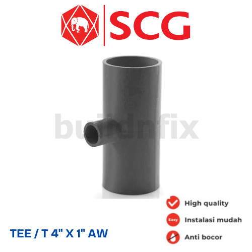 SCG T / TEE PVC 4" X 1" AW