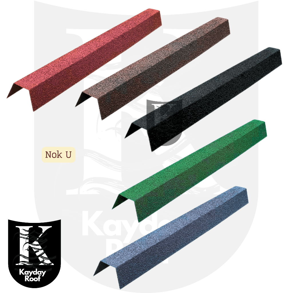 Nok U / Karpus / Wuwungan Atap Genteng Metal Pasir 0.35 Mm