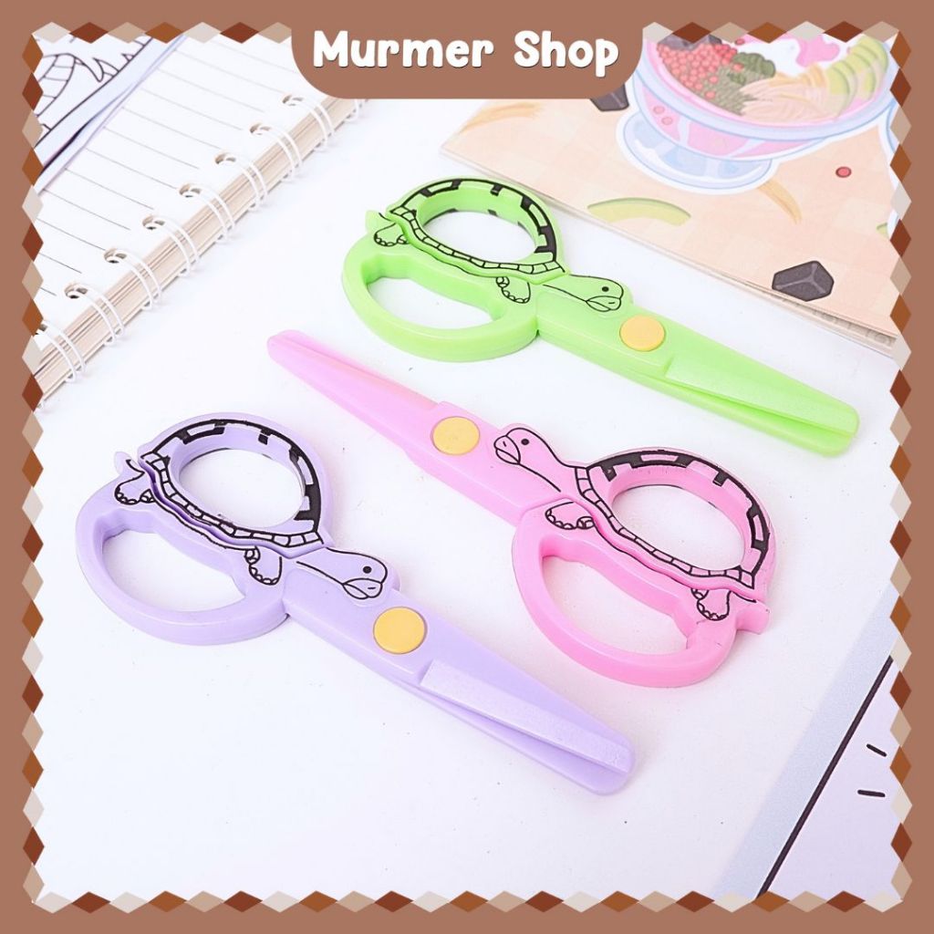 

Gunting Balita Tin Hao Full Plastik Kura-Kura Scissors Anak Pemotong Kertas Safety Unik