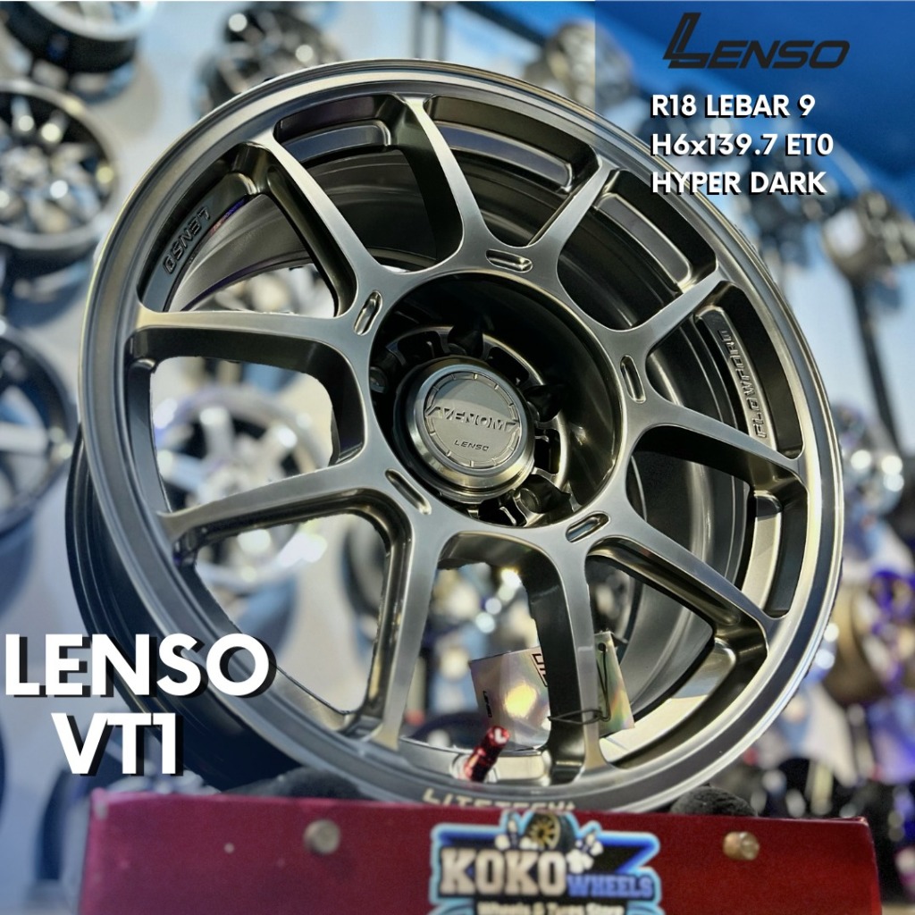 Velg Mobil Lenso VT1 R18 Untuk mobil Pajero Fortuner Hilux dll
