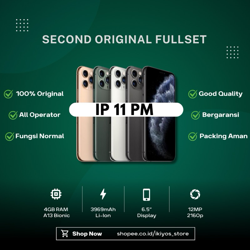 11 Pro Max 64GB 256GB 512GB Mulus Fullset