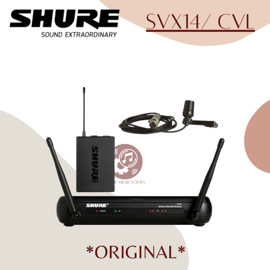 Shure Svx14/CVL Wireless Presenter System Mic Jepit Original