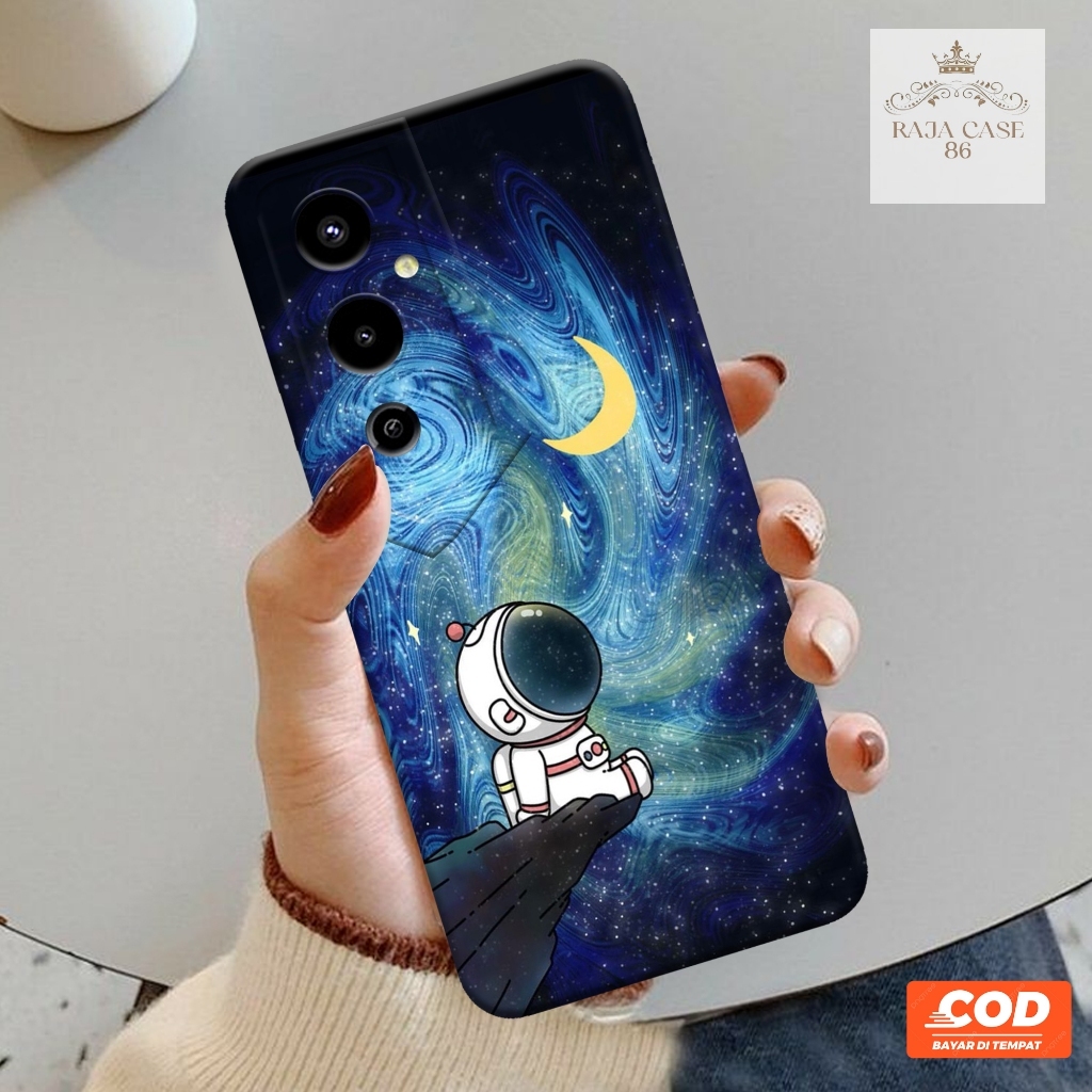 Softcase Tecno Pova 4 - Rajacase - Case Tecno Pova 4 - Motif Case Astronot - Case Tecno Pova 4 - Pel