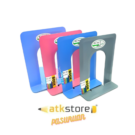 

V tec stand book VT-065 & VT-07 Polos Pink & Biru 1 set 2 pcs - Penopang Buku Warna Biru & Pink
