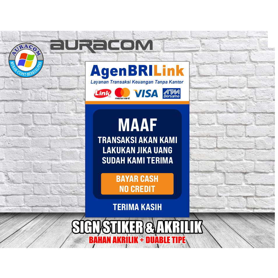 

Sign Akrilik & Stiker AGEN BRILINK ( D12)