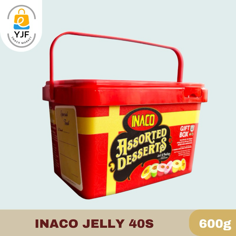 

Inaco Jelly Assorted Desser Gift Box isi 40pcs - 600g Inaco Jeli Aneka Rasa Buah Gify Box