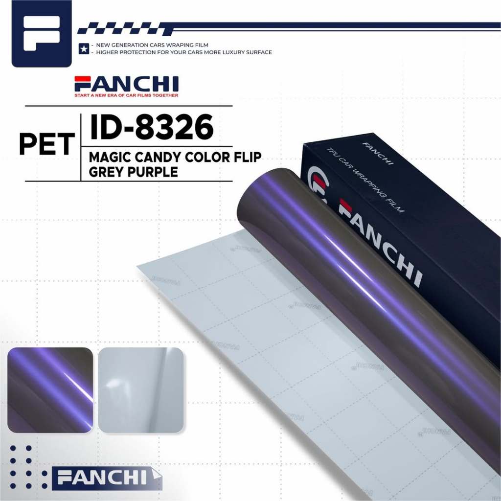 

ROLL Sticker FANCHI ID-8326 PET Magic Candy Color Flip Grey Purple / ROLL