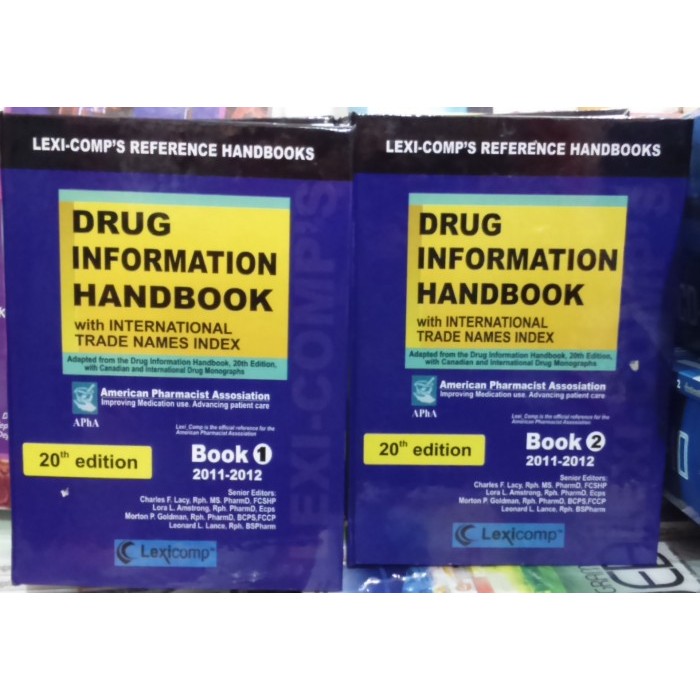 PAKET 2 DRUG INFORMATION HANDBOOK EDISI 20TH EDITION - DIH EDISI 20