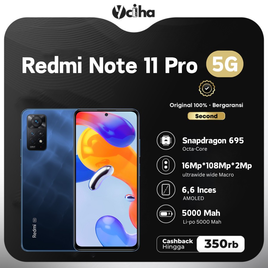 xiaomi redmi note 11 pro 5g 8/128 Second Resmi