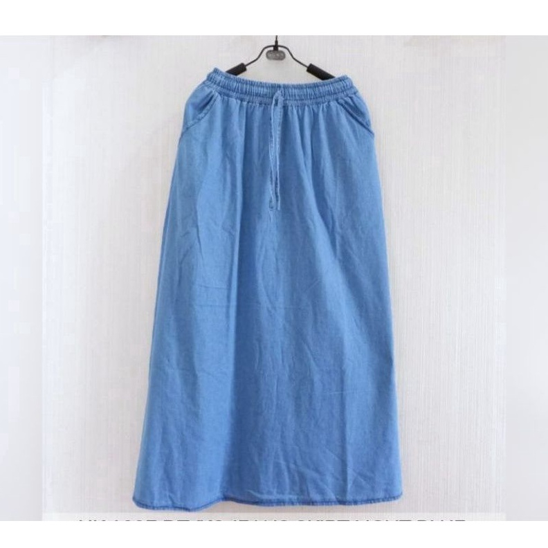 KODE H75R ROK PANJANG JEANS WASH MAYUNG ROK JEANS