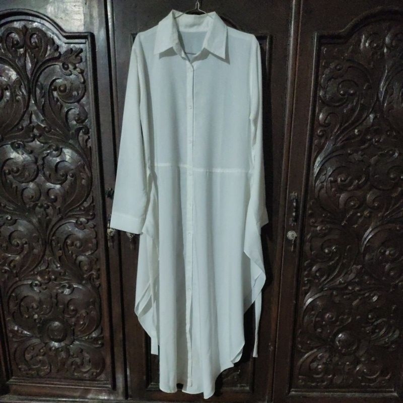 dress/outer putih tulang