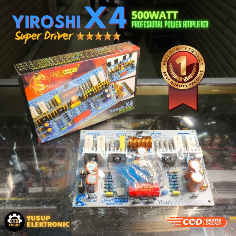 SUPER DRIVER YIROSHI X4 500WATT MΟΝΟ PROFESSIONAL POWER AMPLIFIER LEGEND MASTER