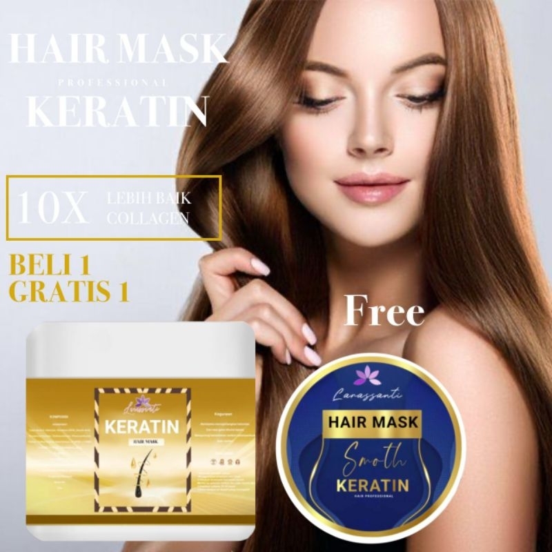 SMOOTHING KERATINE TANPA CATOK 300ML Free 100ML