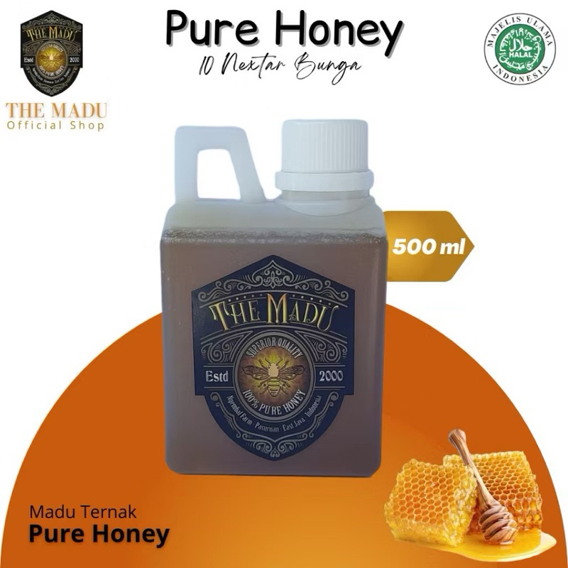

Madu Murni Asli The Madu Nektar Multiflora Java 1kg Grade A 100% Alami Pure Natural Raw Honey