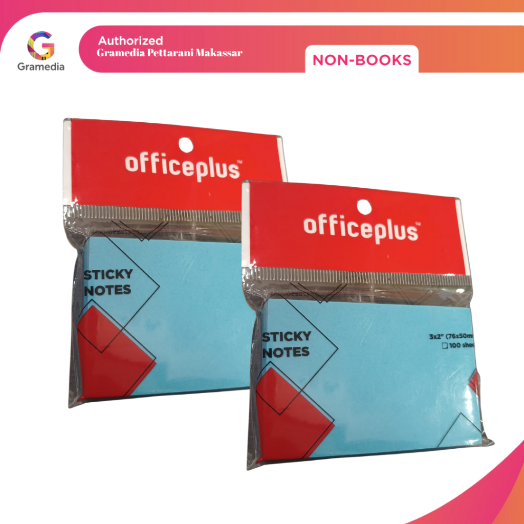 

OFFICE-P STICKY NOTE 3X2` 100SHT NEON BLUE