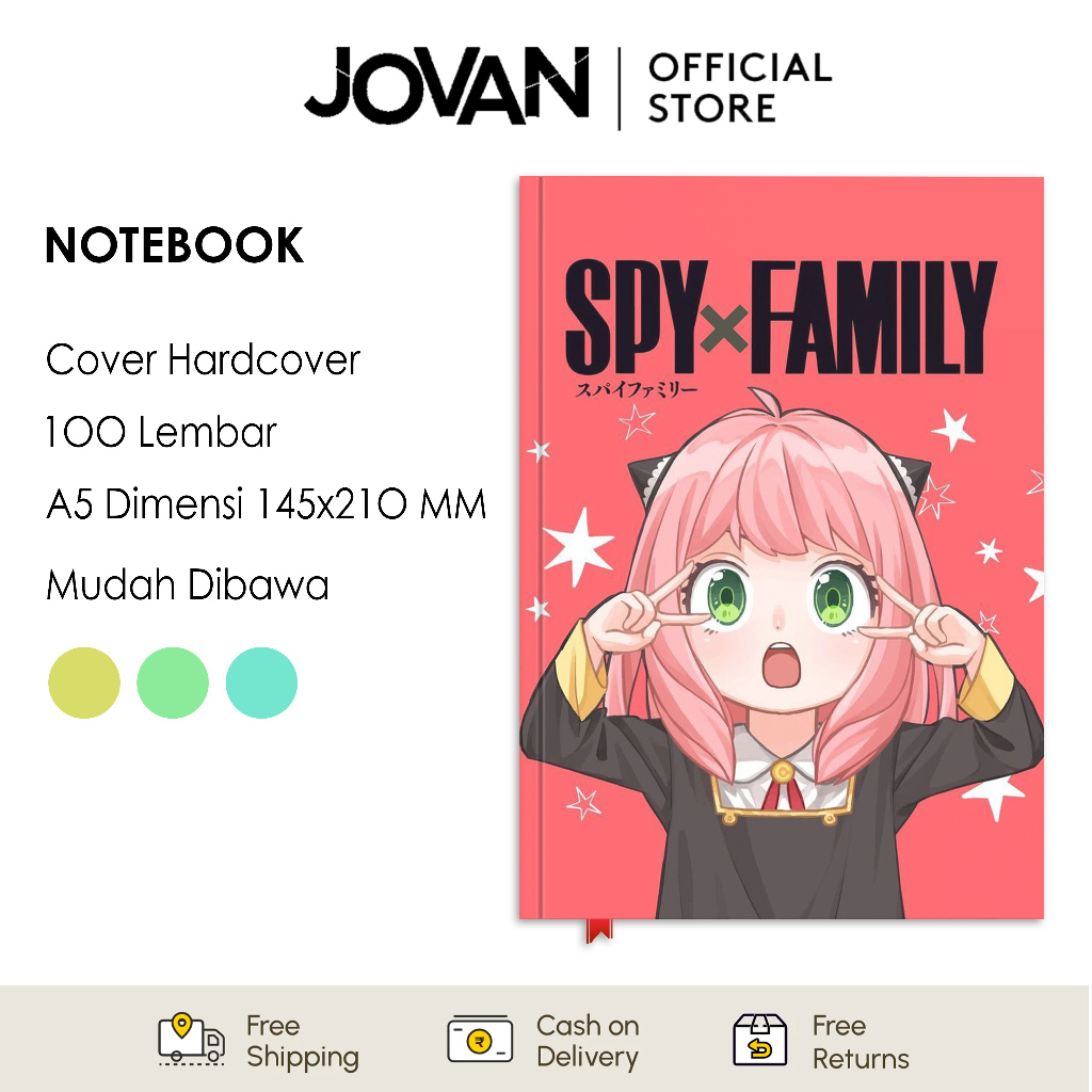 

Notebook Hardcover Custom Spy x Family 9 Buku Tulis Catatan Note Agenda Planner Jurnal Diary Notebook Anime