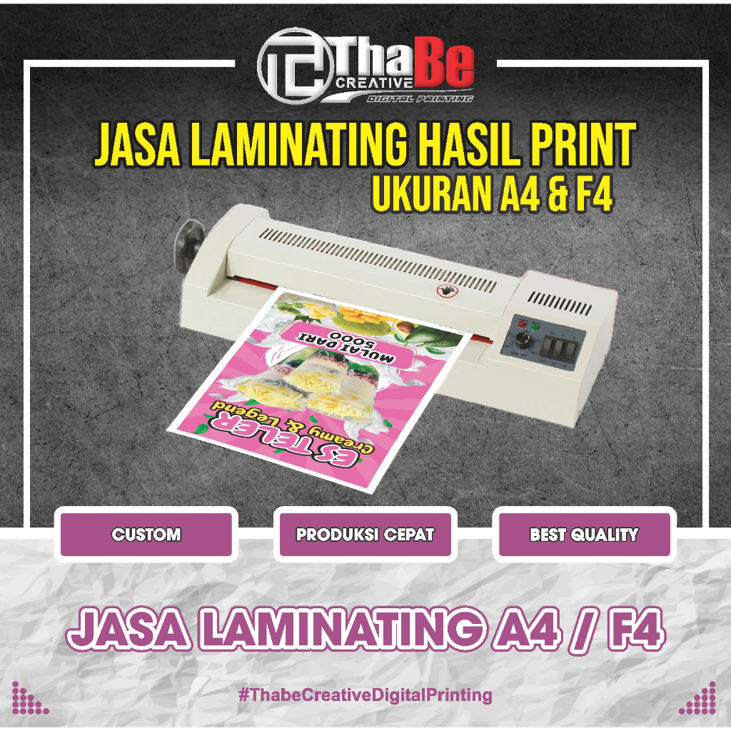 

Laminating Hasil Print A4 / F4