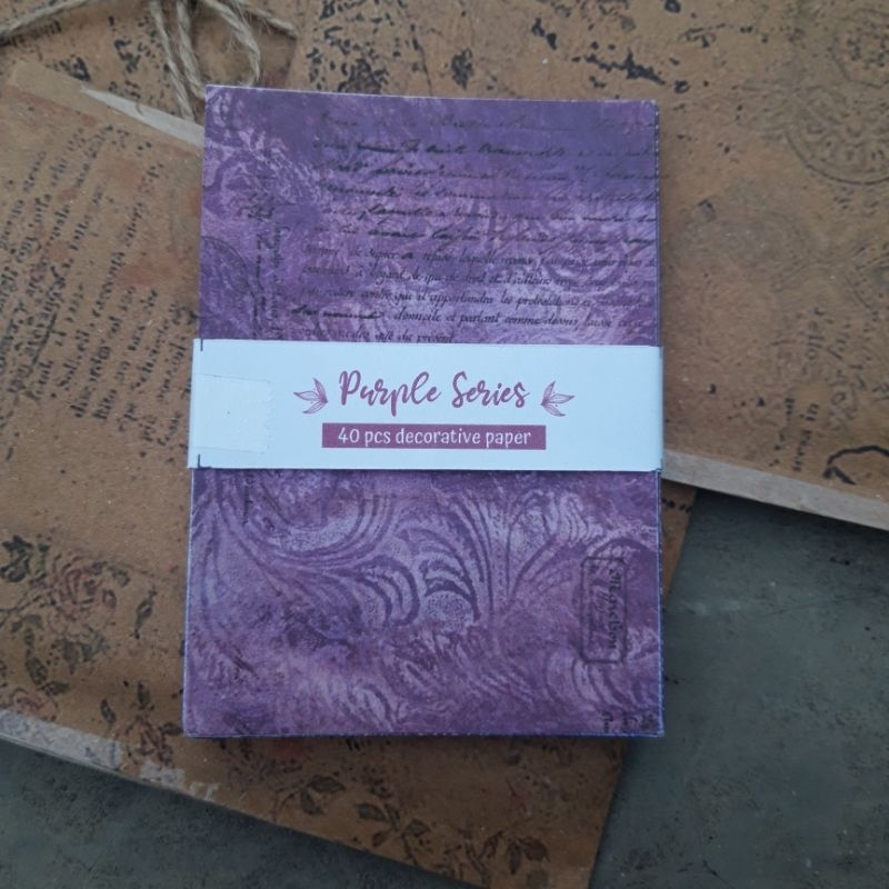 

[40 PCS] Purple Series Decorative Paper-Kertas Journaling-Texture Deco Paper-Vintage Journal Paper-Paper Planner