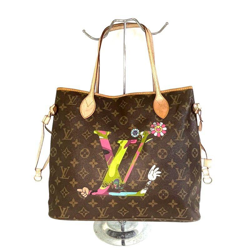 PRELOVED LV NEVERFULL MURAKAMI SMALL Kondisi 90% - Tas lv neverfull second ori - lv neverfull prelov