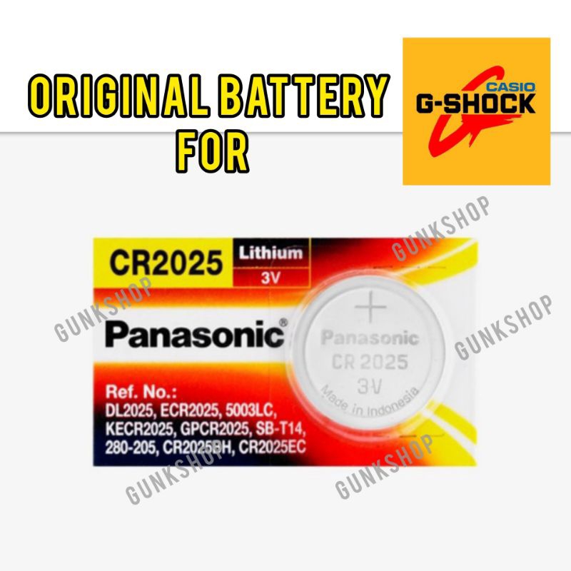 Baterai G-Shock Original Panasonic CR2025 seri G 9000 7900 GD 100 400 GLX 5600 6900 GBD 800 GBA 900