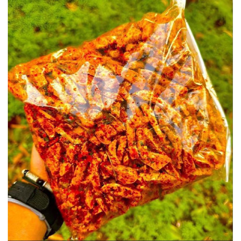 

Basreng 500gram Ekstra Pedas daun jeruk bumbu gurih