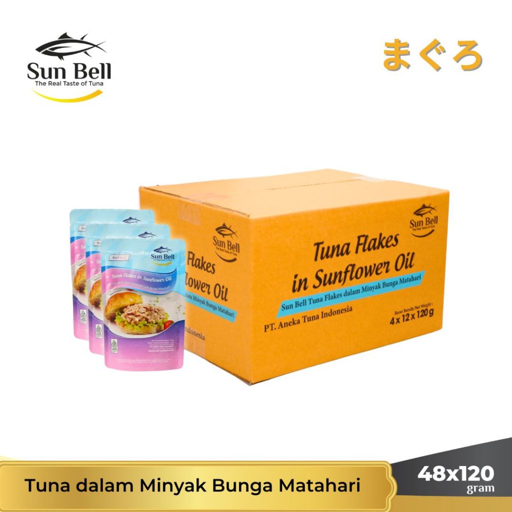 

Sun Bell Tuna Flakes in Sunflower Oil (48 pouch)