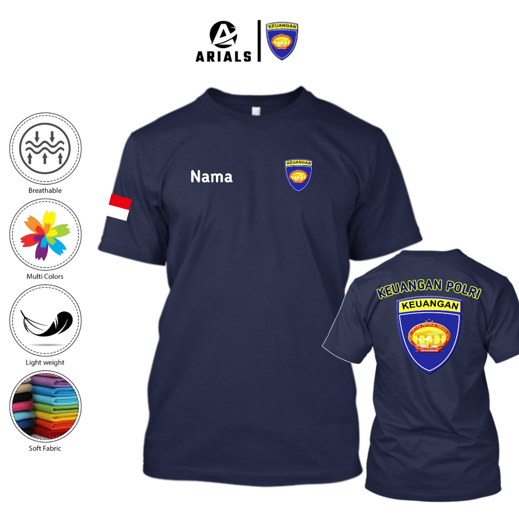 Arials Kaos Baju KEUANGAN POLRI Republik Indonesia