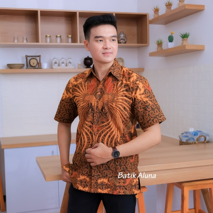 Batik Aluna Kemeja Pria Lengan Pendek PD 018