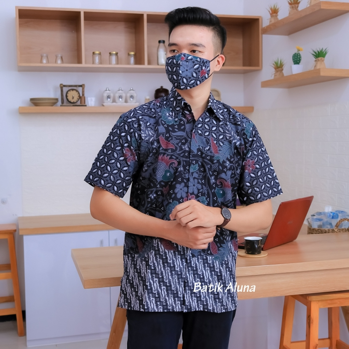 Batik Aluna Kemeja Pria Lengan Pendek PD 020