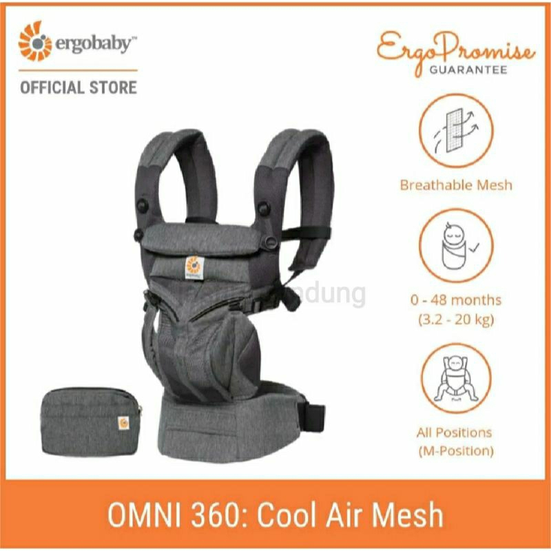 Ergobaby Omni 360 Cool Air Mesh Carrier - Classic Weave / Ergobaby Gendongan / Gendongan Ergobaby