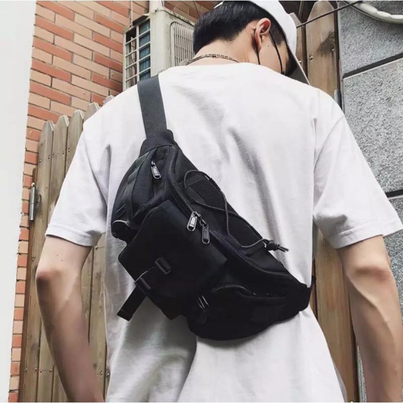 Waistbag Tactical Tas Selempang Tentara Tas Pinggang Tactical Army Tas Tni Brimob  Militer Polisi