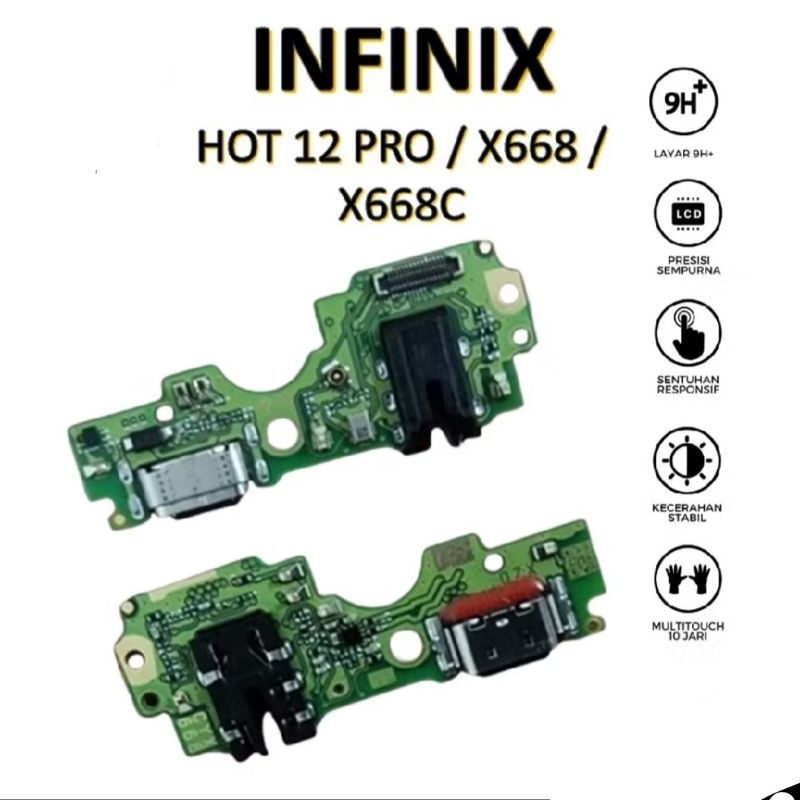 FLEXIBEL FLEKSIBEL BOARD CHARGER PAPAN CAS INFINIX HOT 12 PRO / X668 / X668C PCB KONEKTOR CAS PLUG I