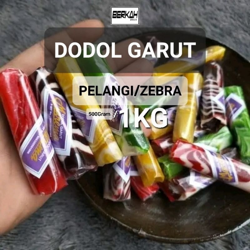 

Dodol Garut Zebra 1Kg(Barkah Snack)Dodol Pelangi Cemilan Manis Legit Khas Garut