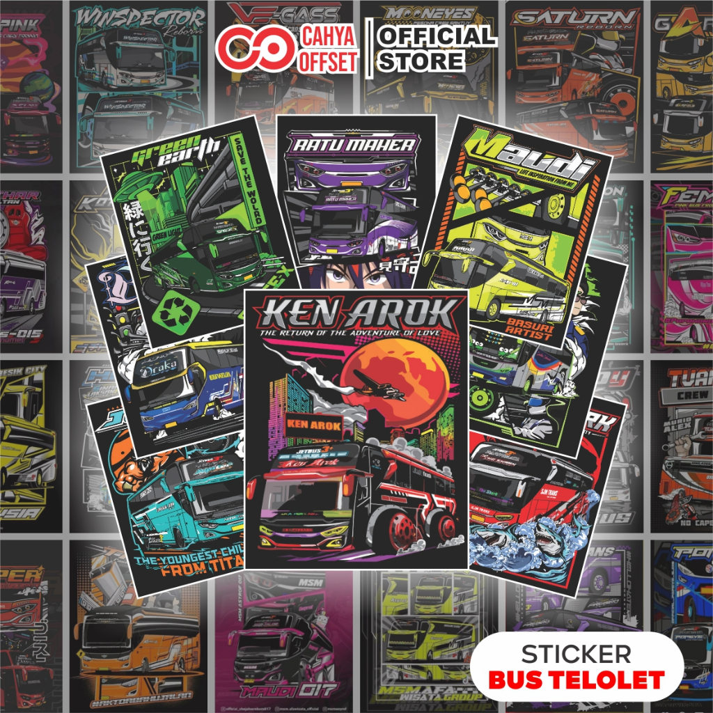 

5.5 COD Stiker Bus Basuri Telolet Mania Sticker Hologram Bis Viral Mainan Anak Laki Perempuan