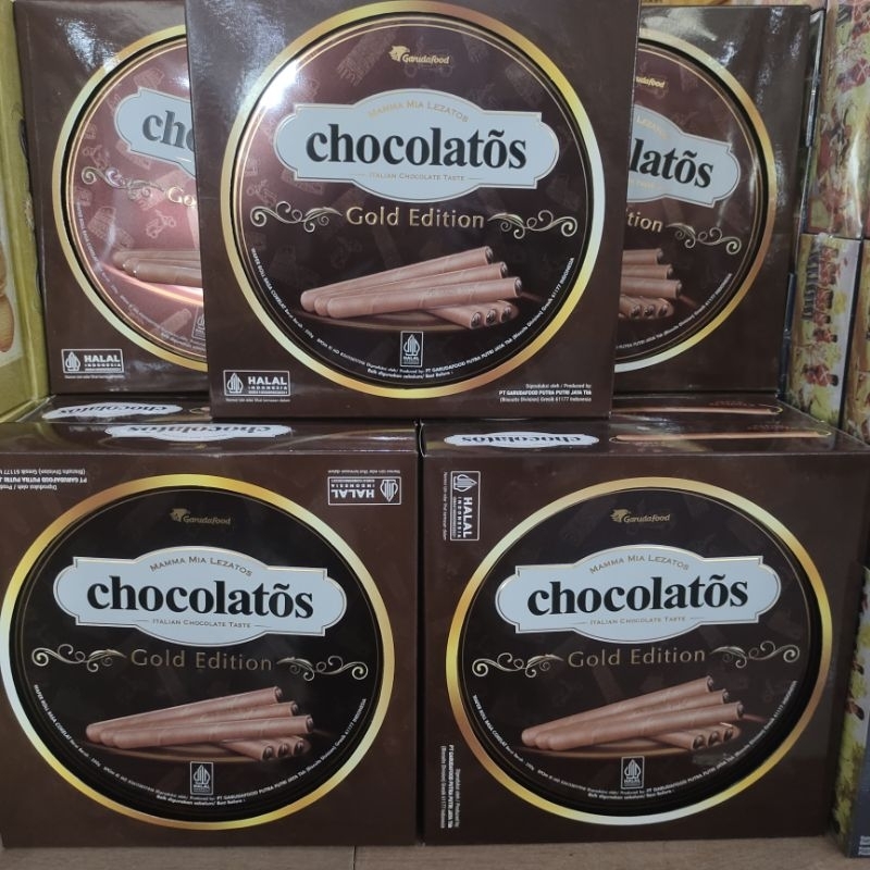 

Gery Chocolatos wafer roll kaleng gold edition 350g