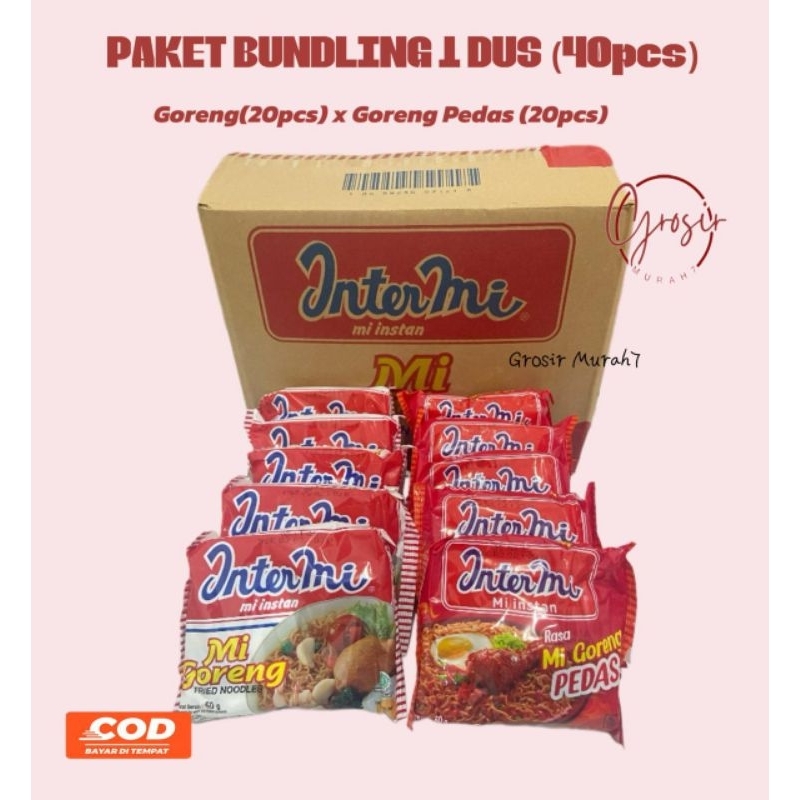 

Intermi Goreng x Interme Goreng Pedas 1 Dus 40pcs x 60g MURAH