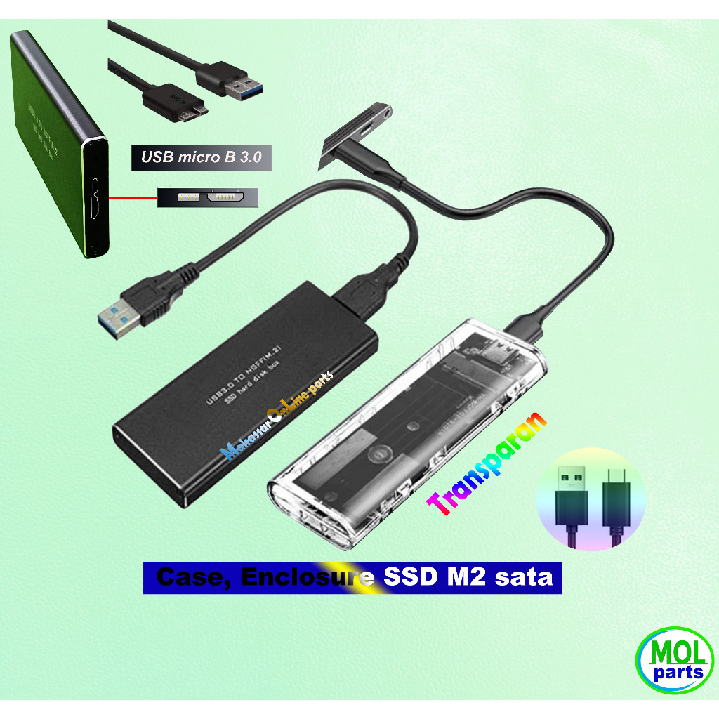 Casing case enclosure SSD M.2 SATA NGFF M2 SATA NGFF