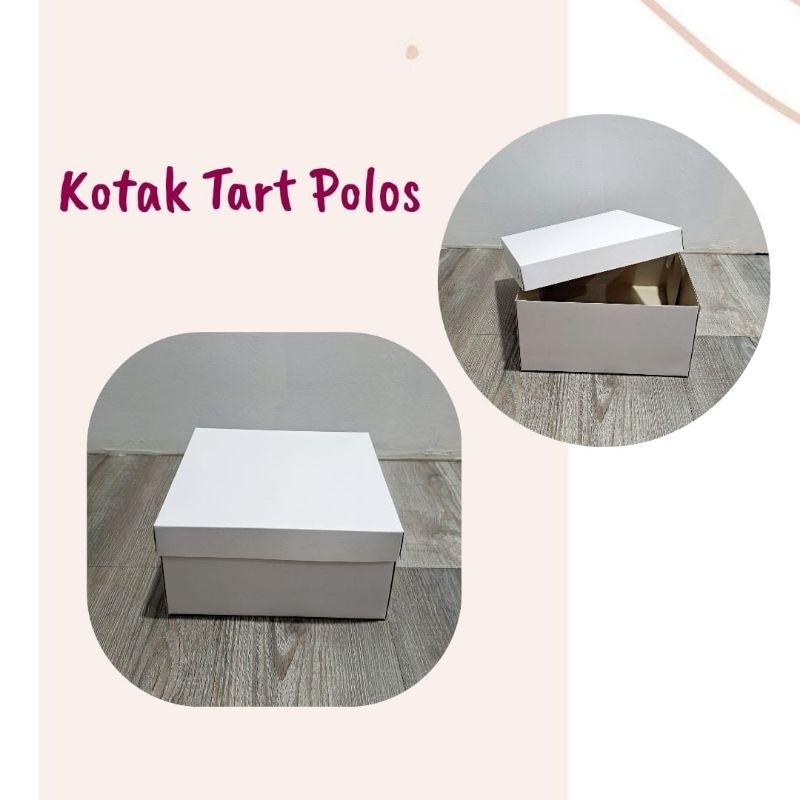 Dus Tart Polos/Kotak Kue Tart Putih